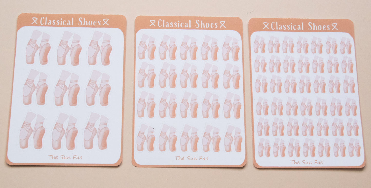 Classical Shoes┃Sticker Sheet┃Ballet Pointe Shoe