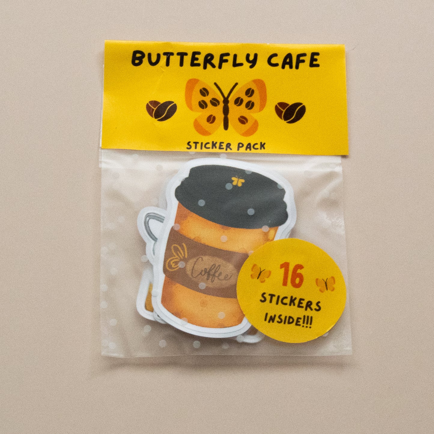 Butterfly Cafe | Sticker Pack | Die Cut Stickers | Easy Peel