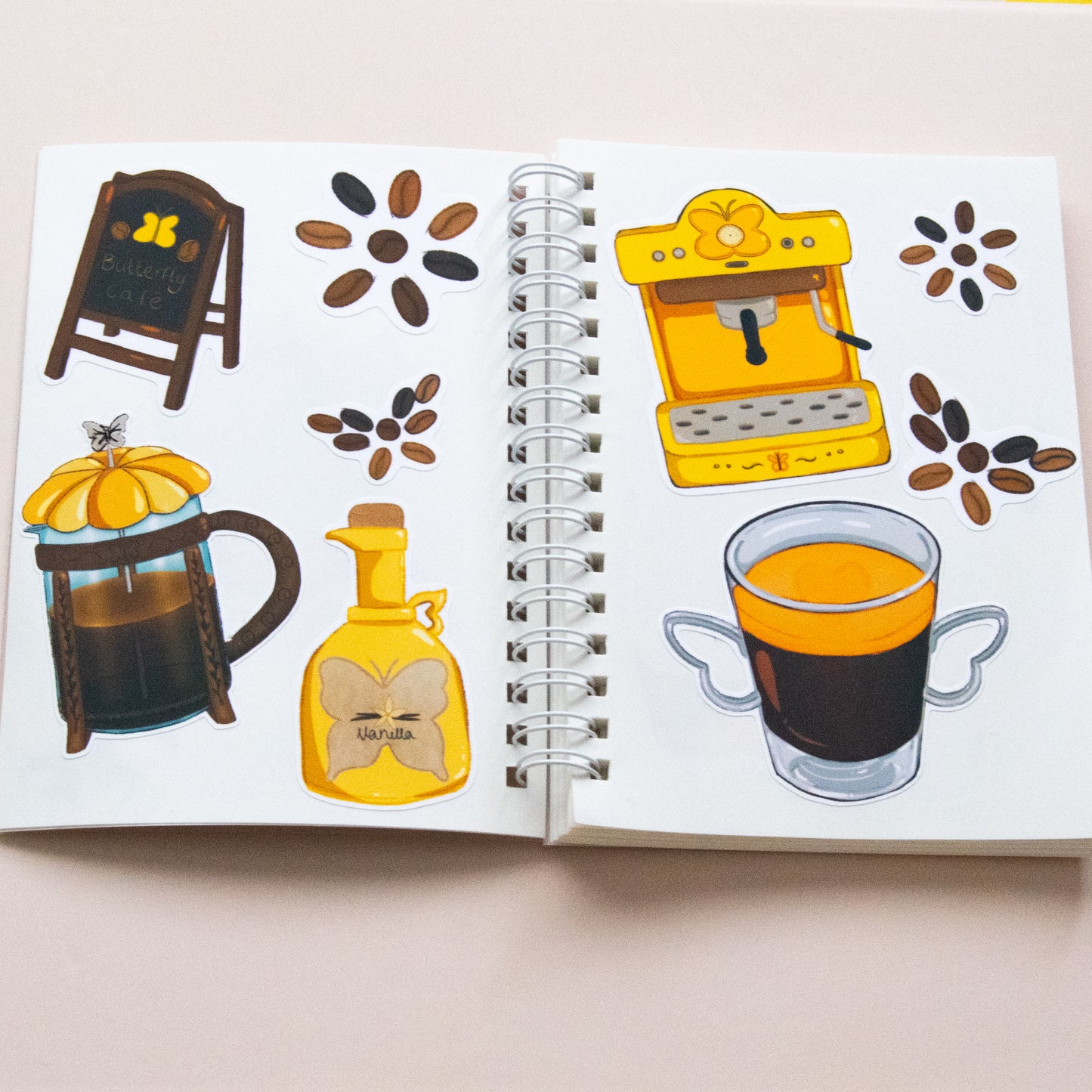 Butterfly Cafe | Sticker Pack | Die Cut Stickers | Easy Peel