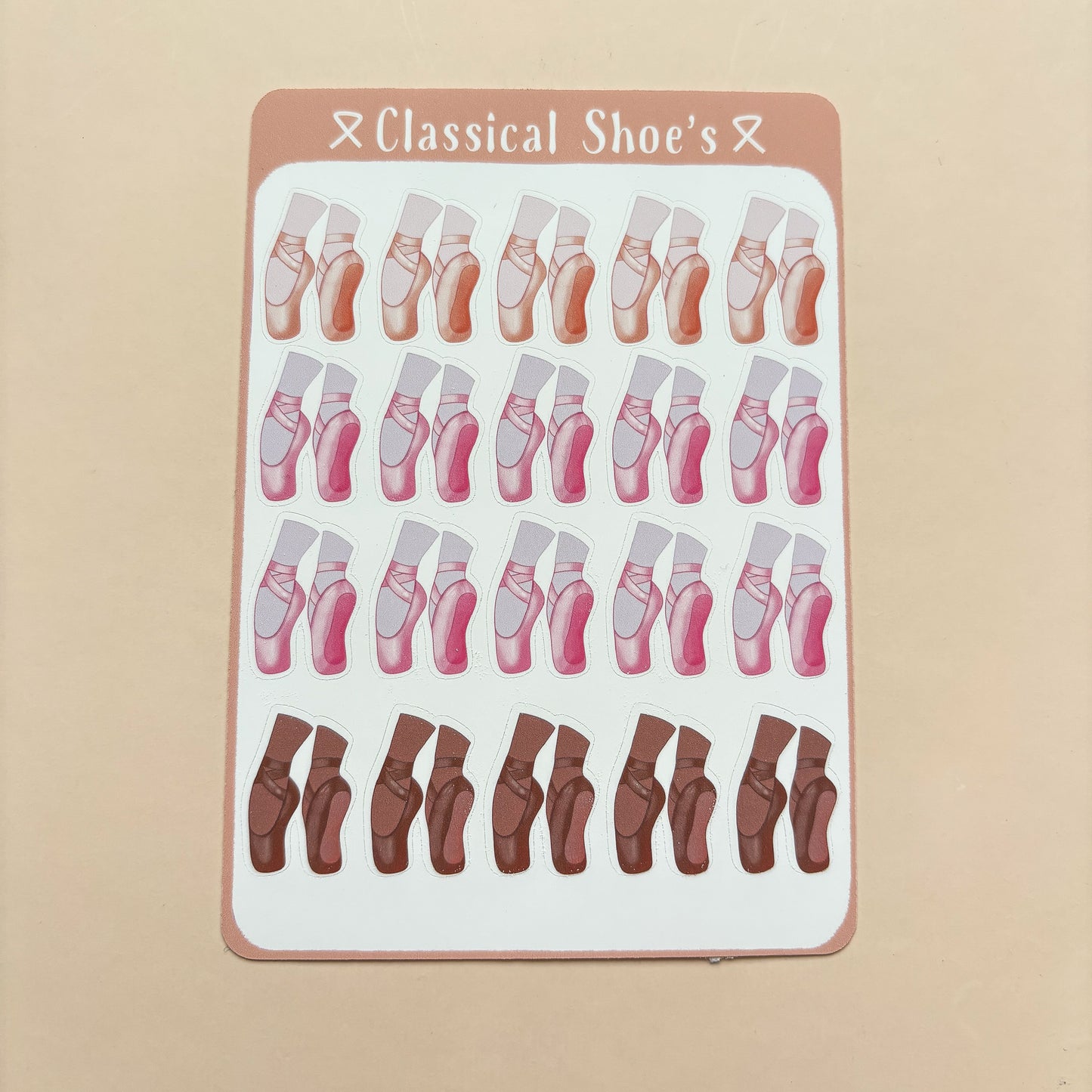 Classical Shoes┃Sticker Sheet┃Ballet Pointe Shoe