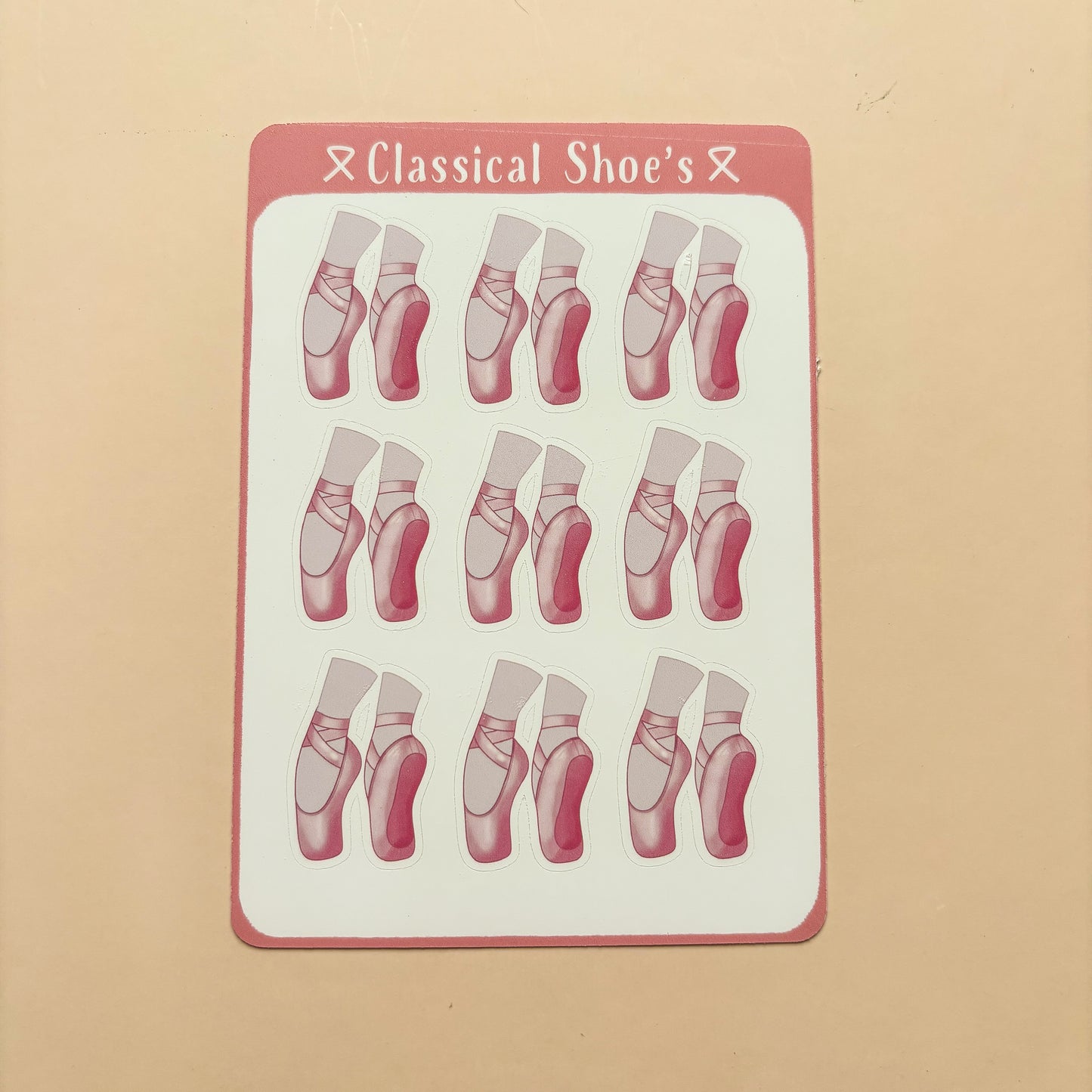 Classical Shoes┃Sticker Sheet┃Ballet Pointe Shoe