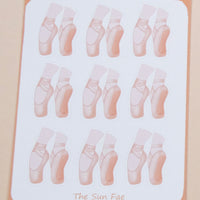 Classical Shoes┃Sticker Sheet┃Ballet Pointe Shoe