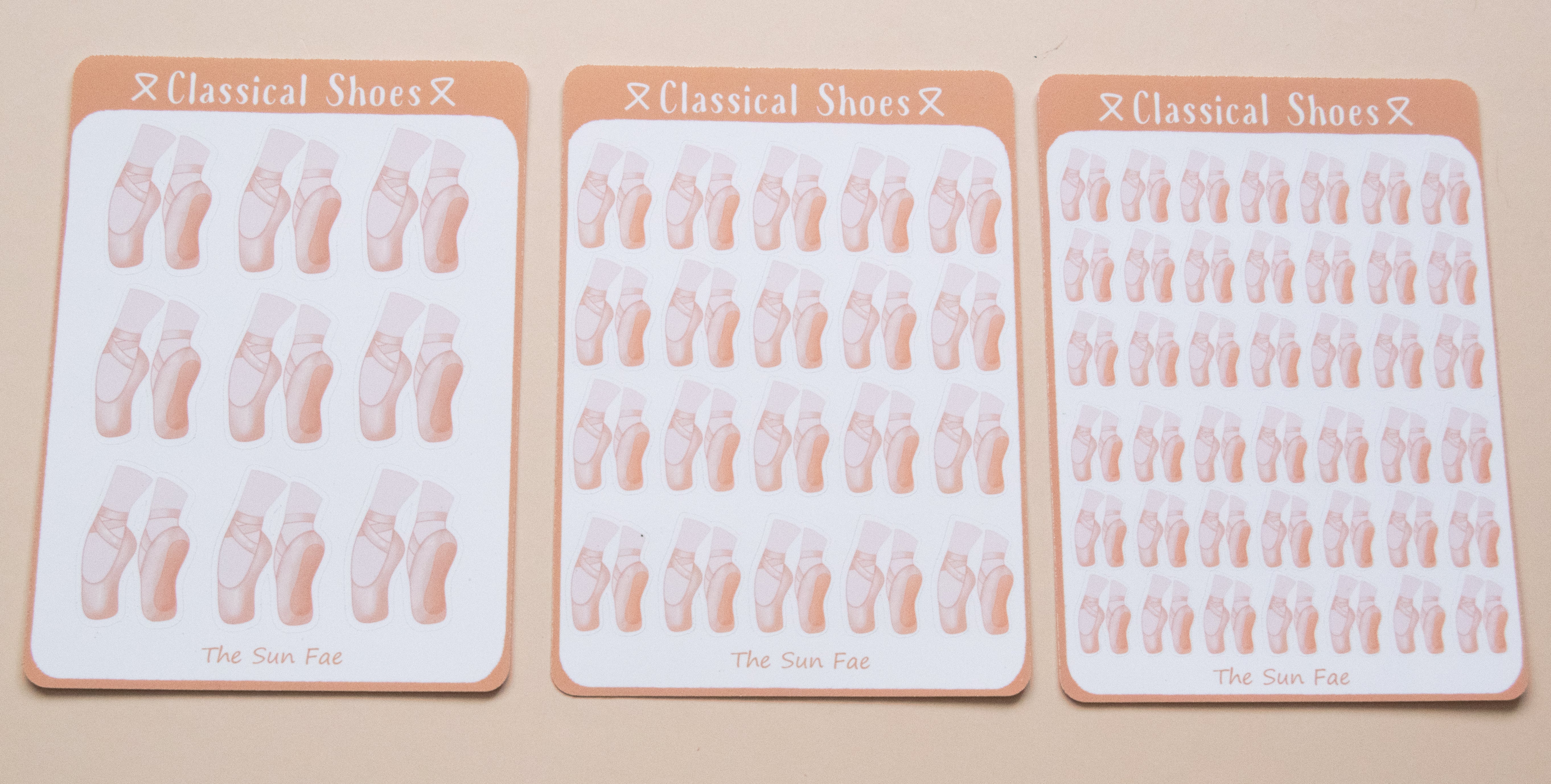 Classical Shoes┃Sticker Sheet┃Ballet Pointe Shoe