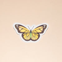 Sunny yellow butterfly | Die Cut Sticker | Easy Peel