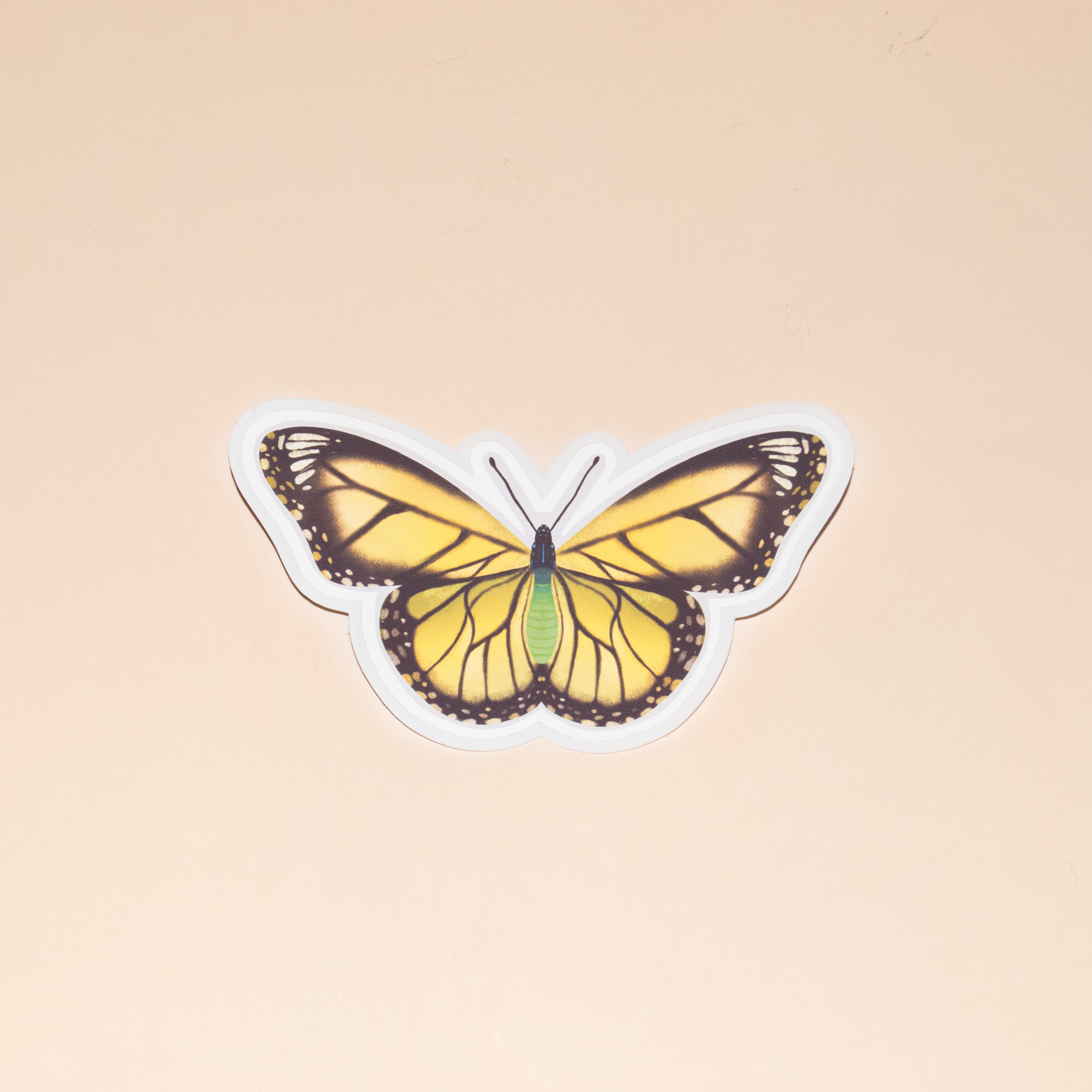 Sunny yellow butterfly | Die Cut Sticker | Easy Peel