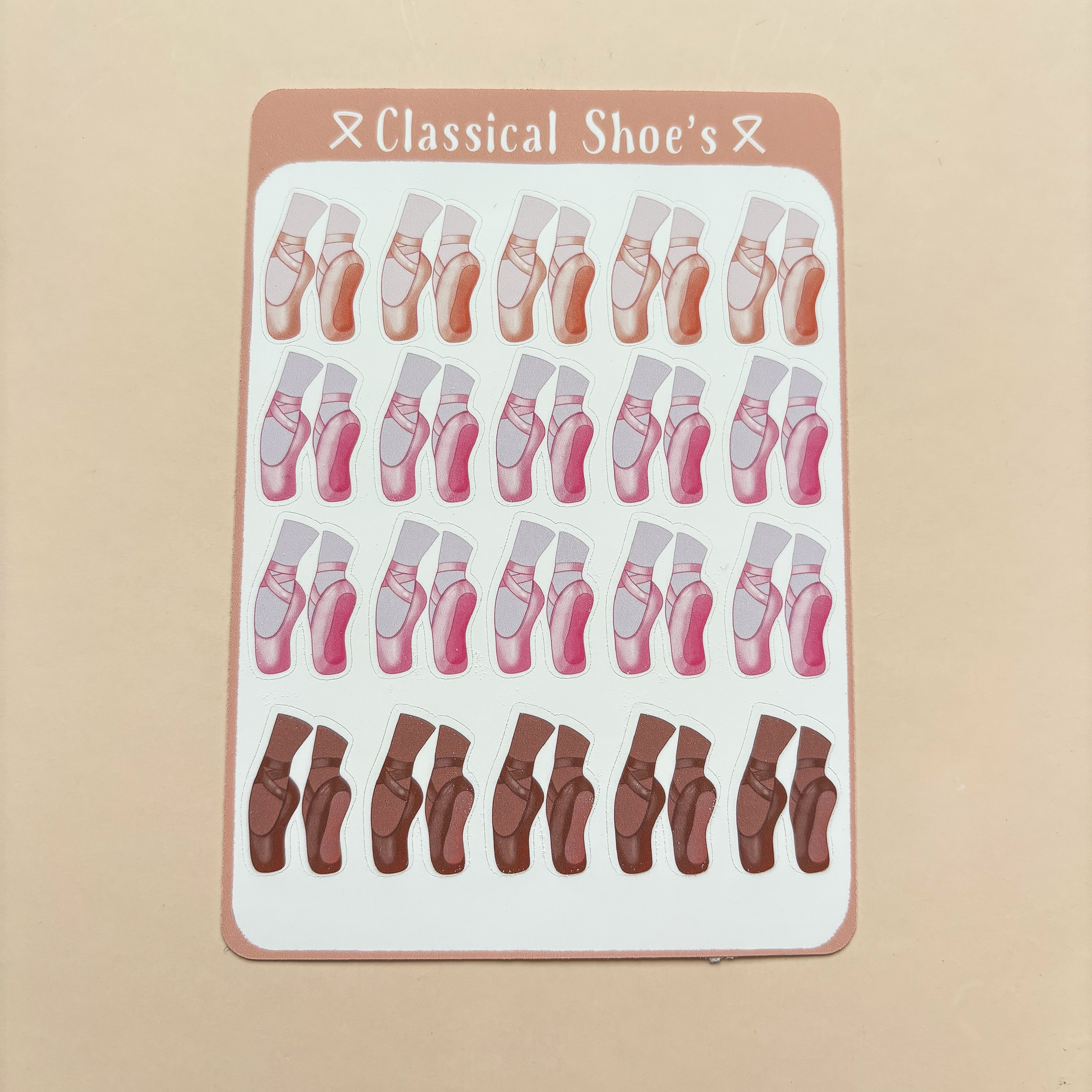 Classical Shoes┃Sticker Sheet┃Ballet Pointe Shoe