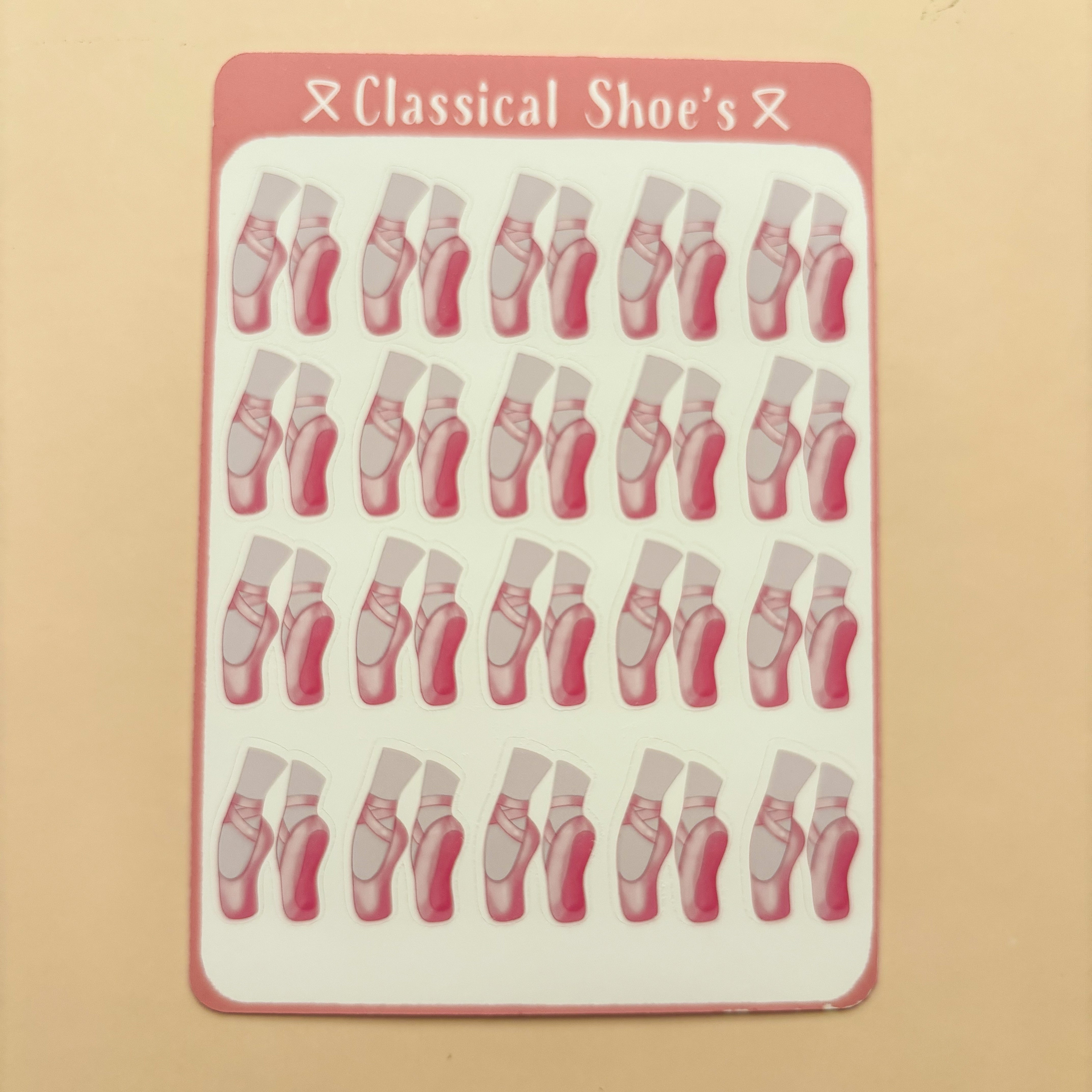 Classical Shoes┃Sticker Sheet┃Ballet Pointe Shoe