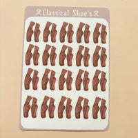 Classical Shoes┃Sticker Sheet┃Ballet Pointe Shoe